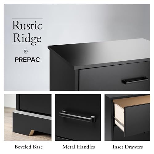 Prepac Sonoma Traditional Tall Nightstand Side Table with 3 Drawers, Functional Tall 3-Drawer Bedside Table 16