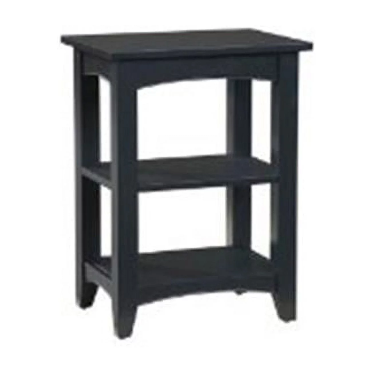 Bolton Furniture  Shaker Cottage 2 Shelf End Table - Black - 20in. x 15in. x 27in.