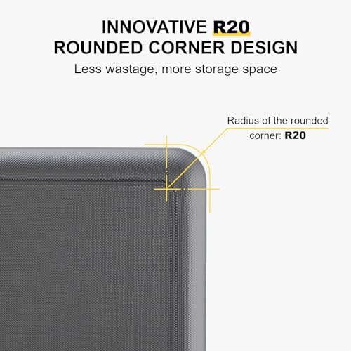 LEVEL8 Hard Shell Carry on Luggage Airline Approved, Carry-on Suitcases with Wheels, Lightweight Luminous Textured Hardside Travel Bag with Tsa Lock, 20 Inch, Black