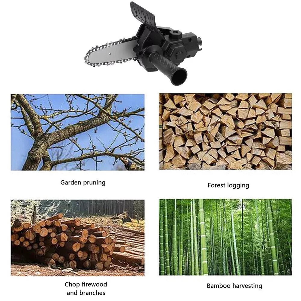 Jahy2Tech 6 Inch lectric Drill Modified To Electric Chainsaw Saw PowerWoodworking Cutting Tool