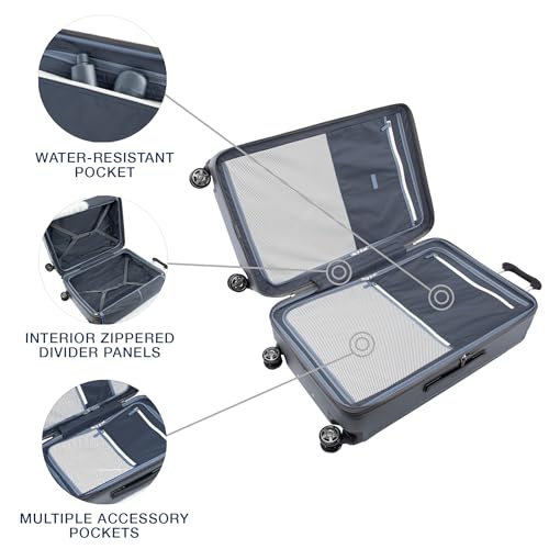 Travelpro Platinum Elite Hardside Expandable Carry on Luggage, 8 Wheel Spinner, TSA Lock, Hard Shell Polycarbonate Suitcase, Metallic Sand, Compact Carry on 20-Inch