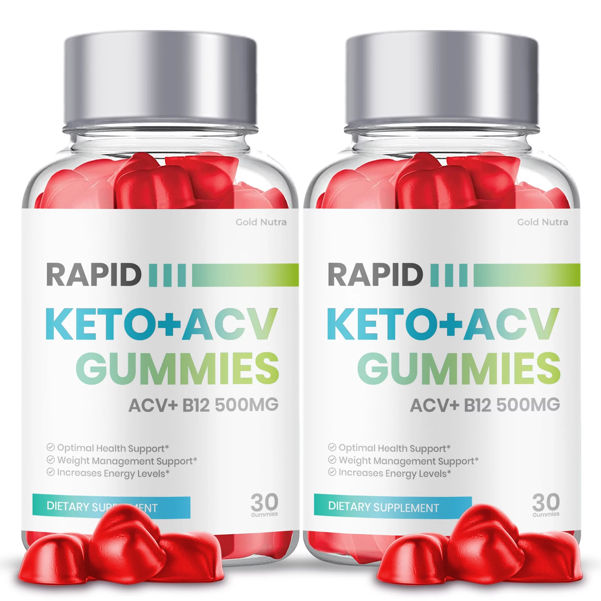 Rapid Keto ACV Gummies, Rapid Keto + ACV Gummies, Rapid Keto Gummies Weight Loss Advanced Formula Maximum Strength Dietary Supplement (2 Bottles)