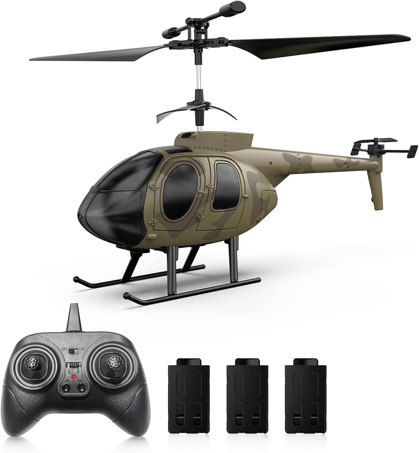 GoolRC RC Helicopter Remote Control Helicopter Toys for Boys 2.4GHz RC Drone Remote Control Plane Gyro Stabilization RC Airplane Altitude Hold Toy Gift for Boys Girls Adults 3 Batteries