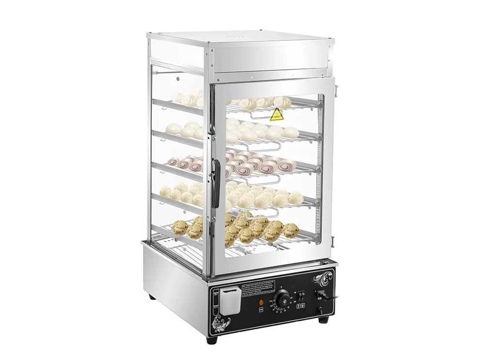 INTSUPERMAI Electric Steamed Buns Insulation Machine Fast Food Display Warmer Showcase