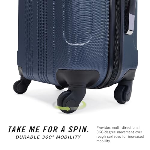 Kenneth Cole REACTION Out of Bounds Lightweight Hardshell 4-Wheel Spinner Luggage, Cobalt Blue, 20-Inch Carry On