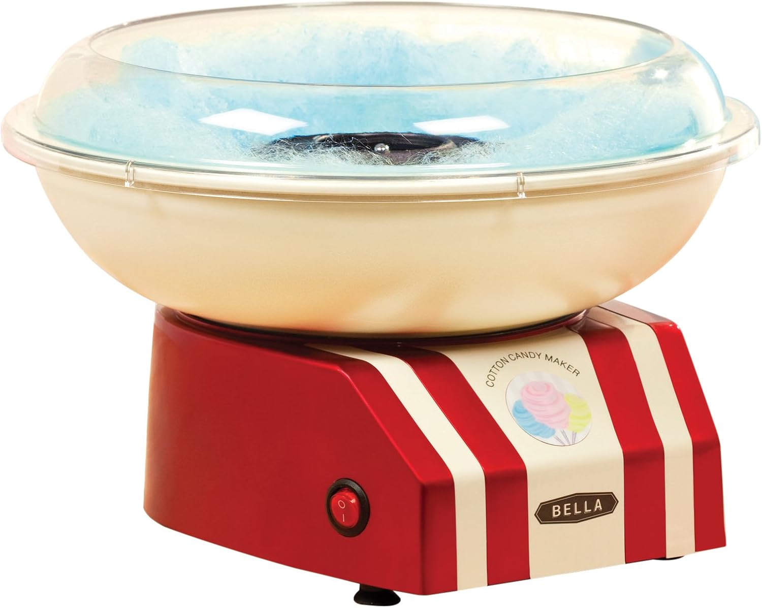 BELLA 13572 Cotton Candy Maker, Red and White