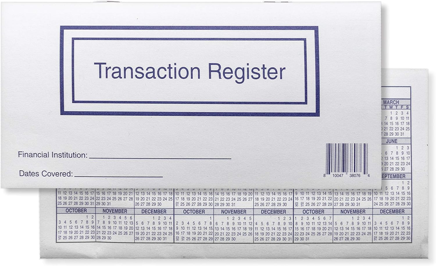 Checkbook Registers for Personal Checkbook, Transactions Ledgers, Pack of 10, 2024-2025-2026