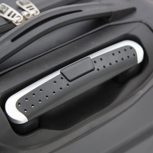 Travelers Club Harper Luggage, Black, 20-Inch Carry-On