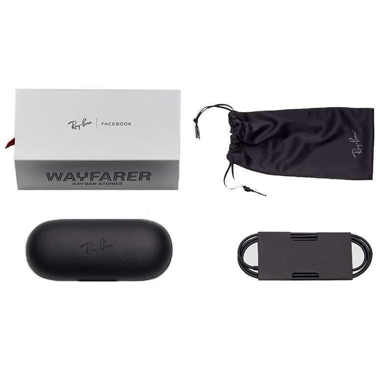 Ray-Ban Stories | Wayfarer Smart Glasses - Matte Black/Dark Grey