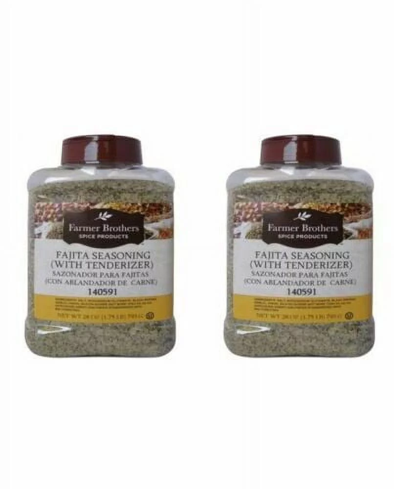 Fajita Seasoning (With Tenderizer), 2 bottles @ 1.75 lb bottles Farmer Brothers