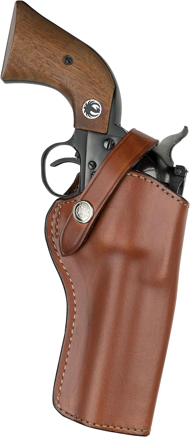 Bianchi 10056: Lawman Holster Tan Lh Lg Sngl Act 4 5/8In