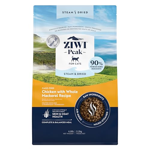 ZIWI Peak Steam & Dried Cat Food – Wild South Pacific Fish - High Protein, Skin & Coat Health, Low Carb, for All Life Stages (78.4oz)