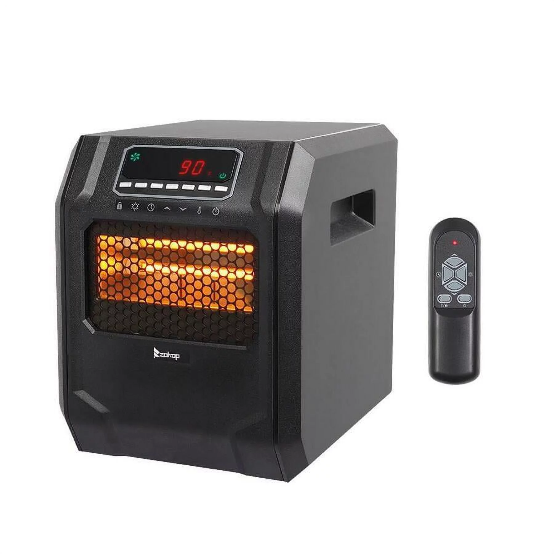 Portable Indoor Electric Infrared Space Heater 1500W 12H Timer with Remote