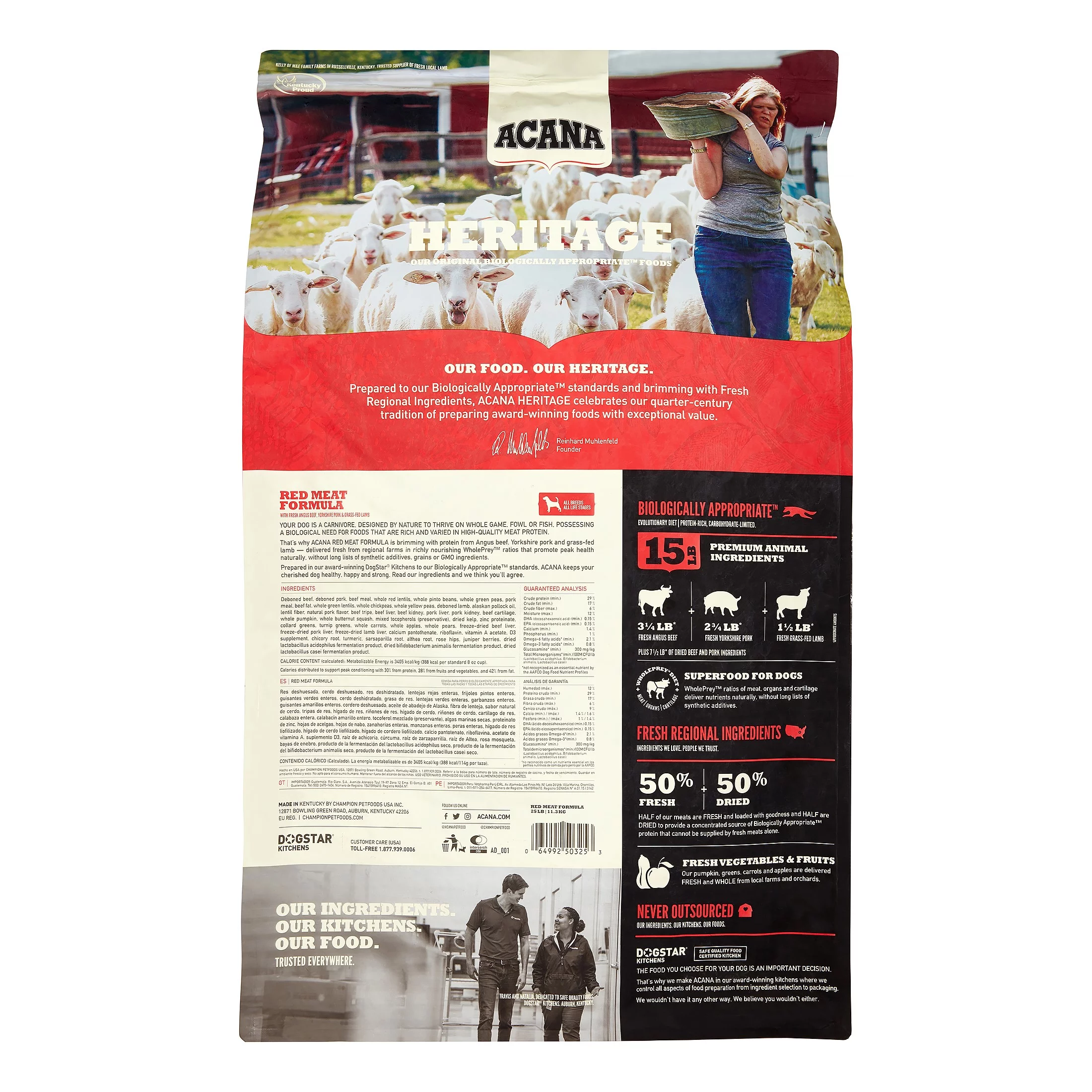 Acana Heritage Meats Formula Grain-Free Beef, Pork & Lamb Dry Dog Food, 4.5 lb