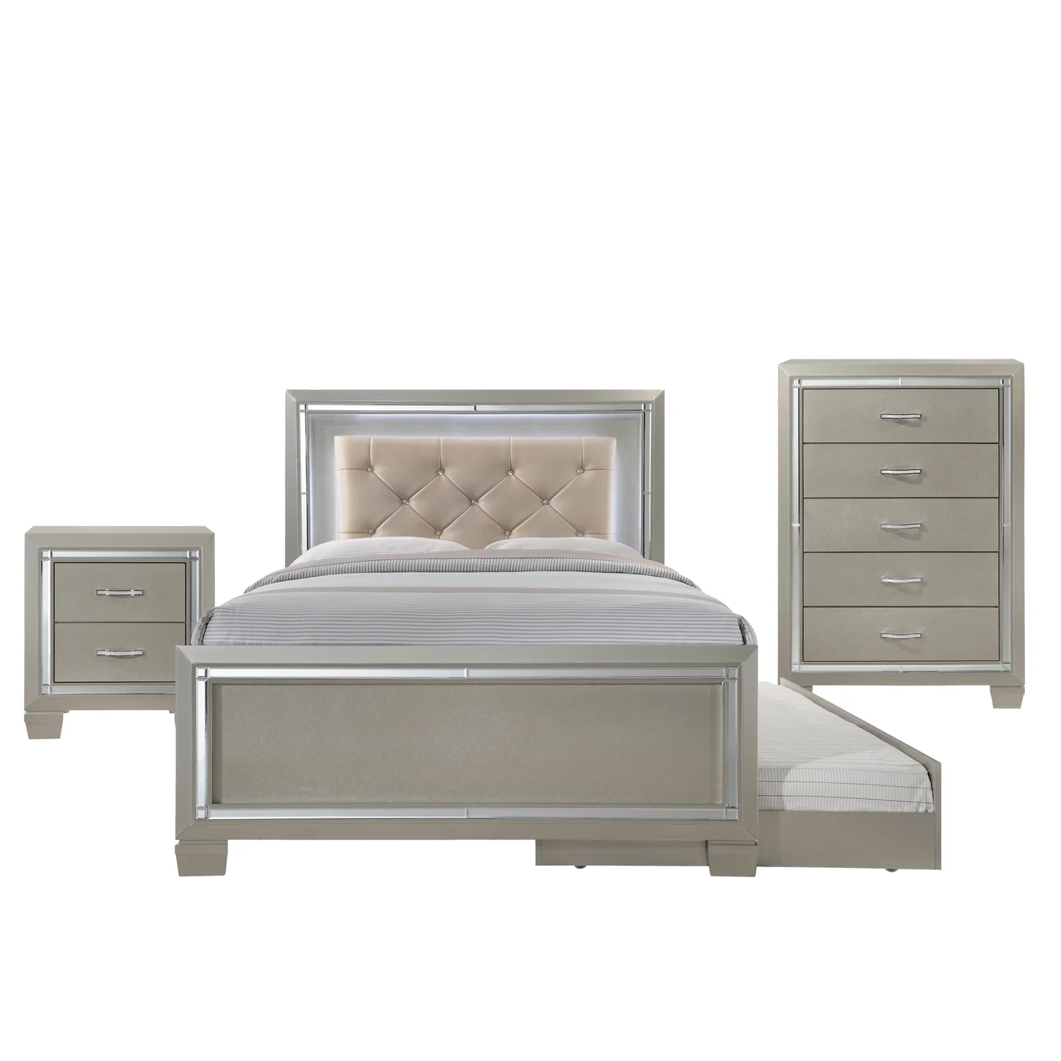 Picket House Furnishings Glamour 4 Piece Full Panel Bedroom Set