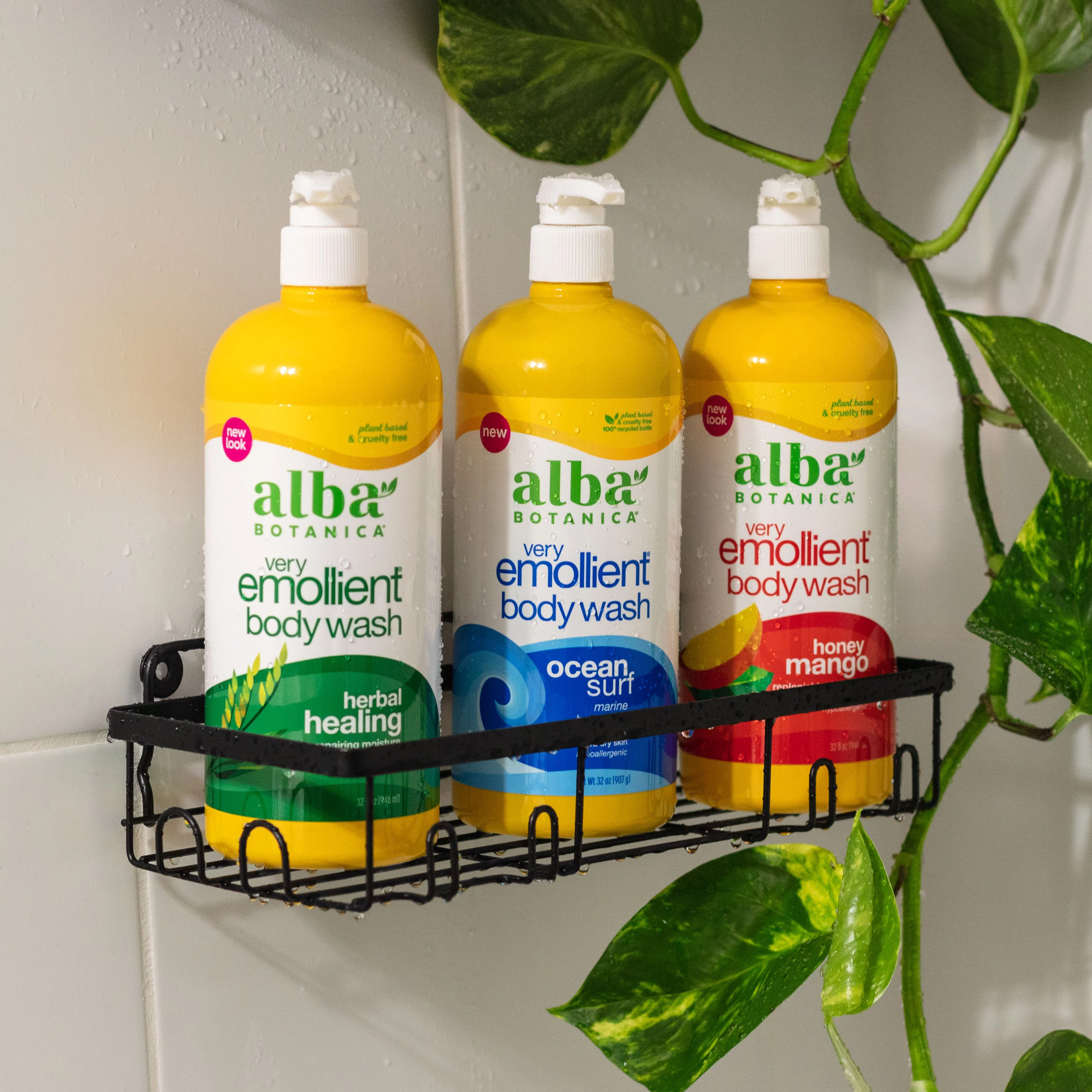 Alba Botanica Very Emollient Body Wash, Ocean Surf Marine Botanicals, 32 fl oz