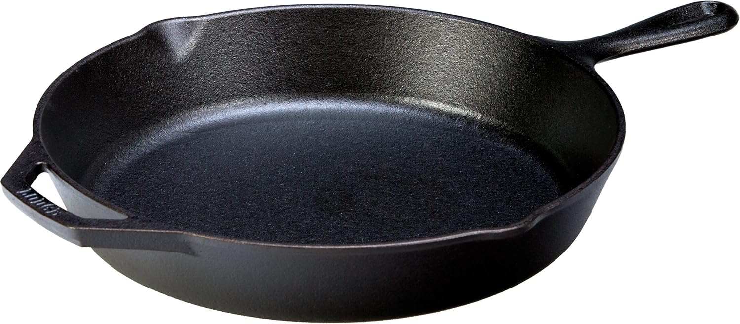 Lodge Seasoned Cast Iron Skillet with Tempered Glass Lid (12 Inch) - Medium Cast Iron Frying Pan With Lid Set