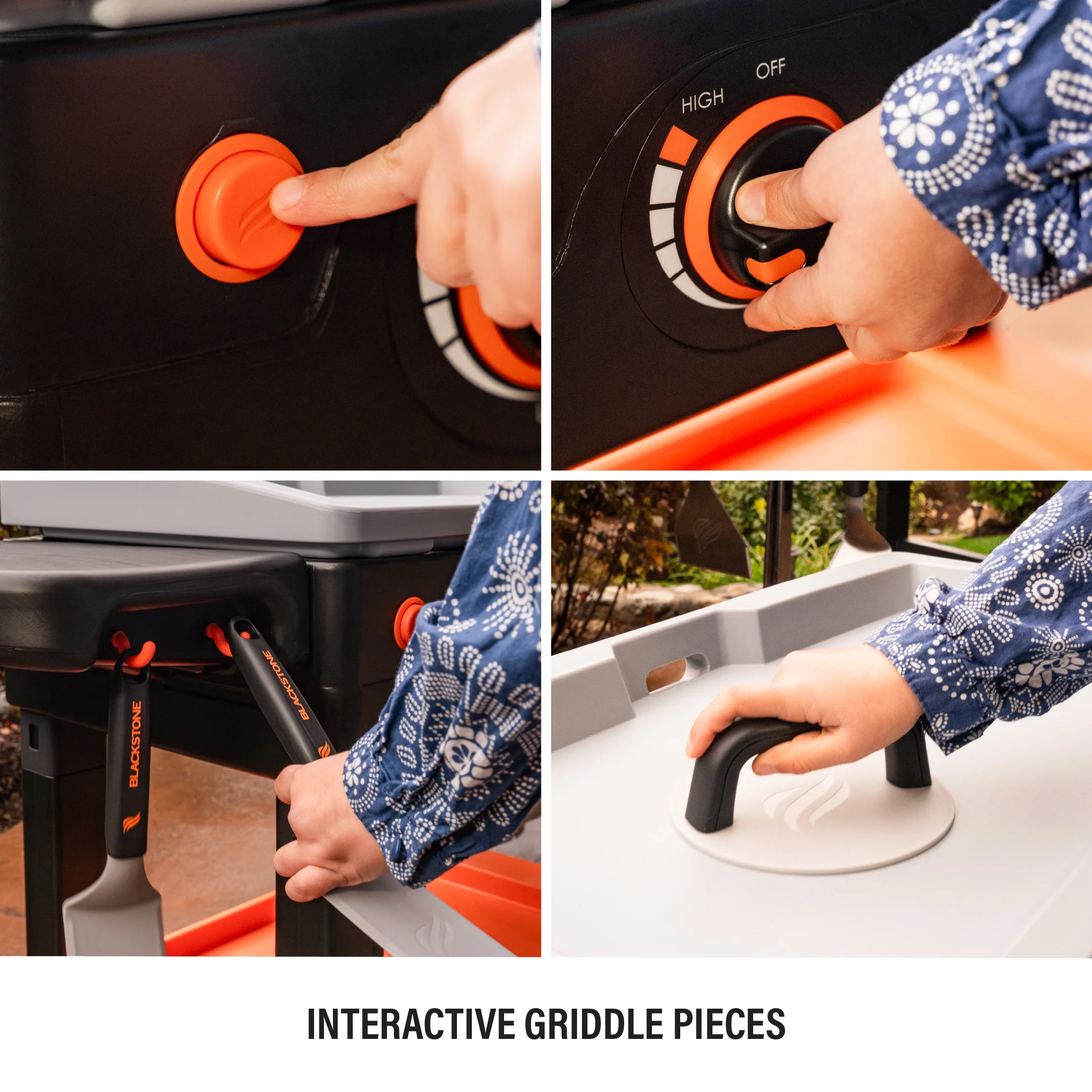 Blackstone My First Griddle Toy Play Set with Plastic Cooking Utensils, 7-Piece