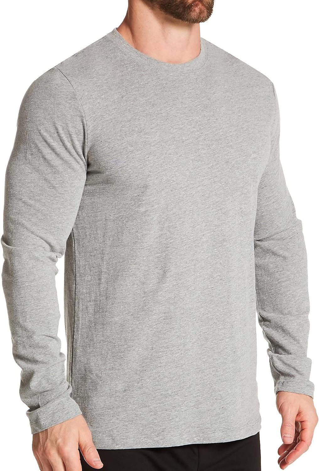 Puma Men's City Long Sleeve Blank Tee, Gray, Large
