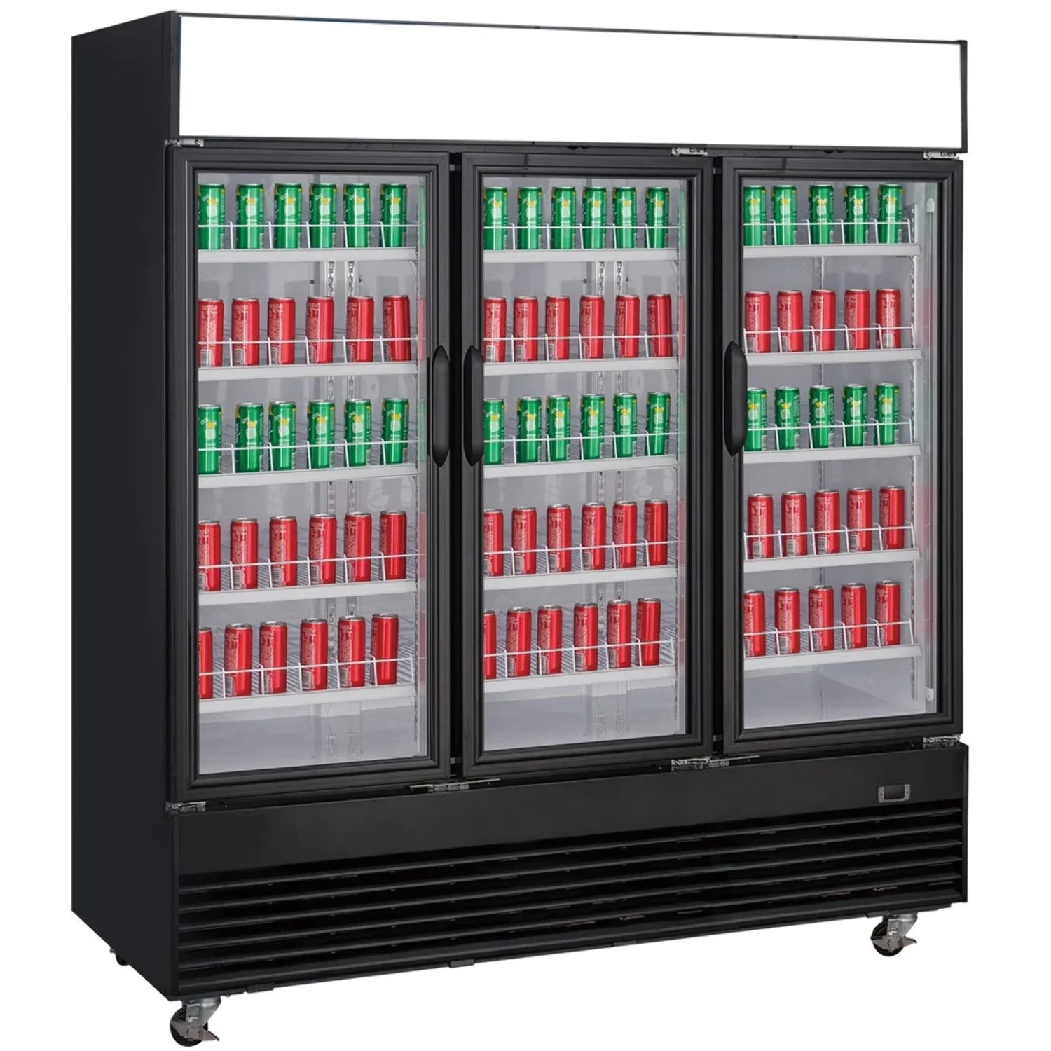 West Kitchen WTSM69R 78 3 Door Swing Glass Merchandiser Refrigerator