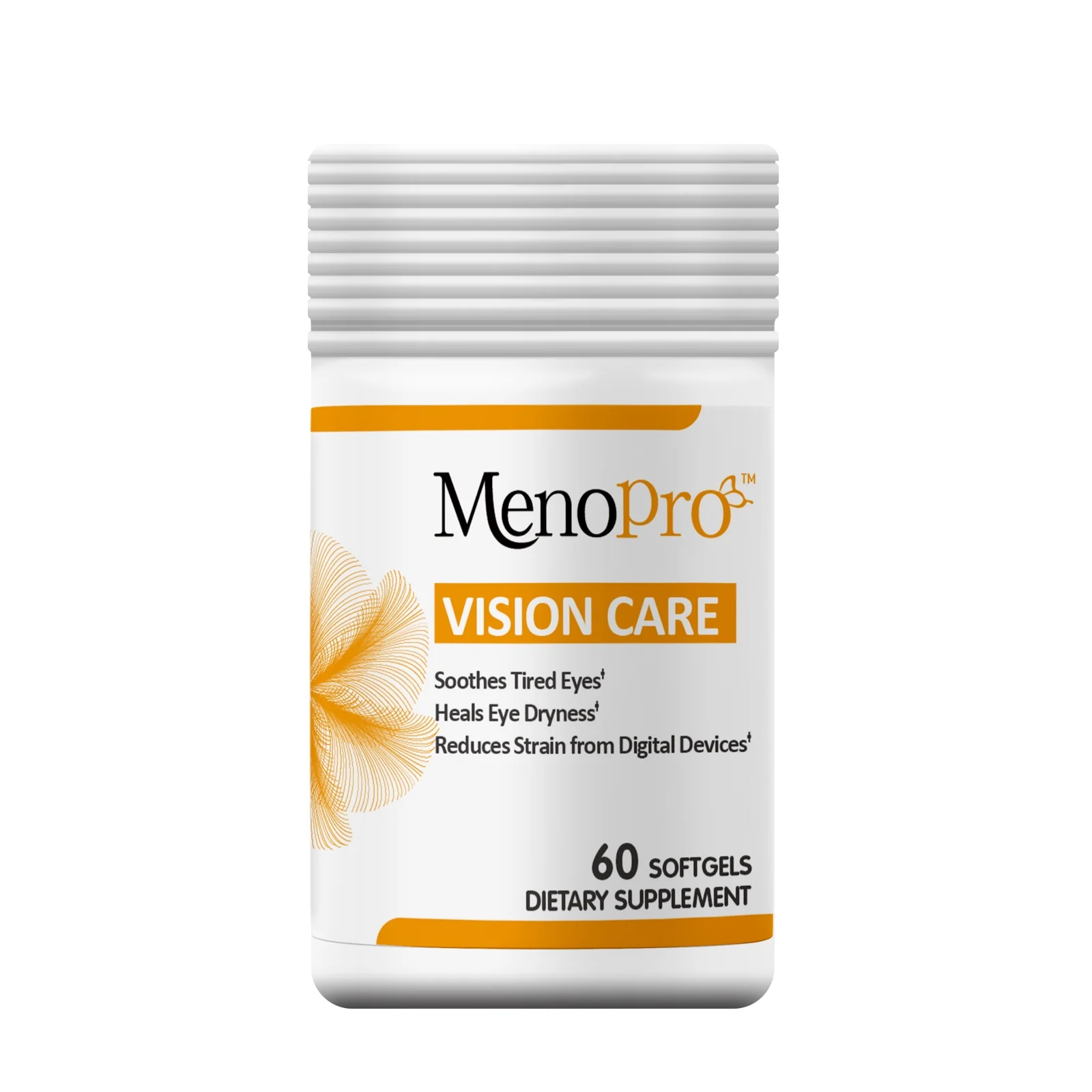 Menopro Vision Care Softgels, Lutein, Zeaxanthin, Astaxantin, Hyaluronic Acid, Omega 3 (EPA, DHA), Zinc, Copper, Vitamin C & E, 60 Day Supply - 60 ct