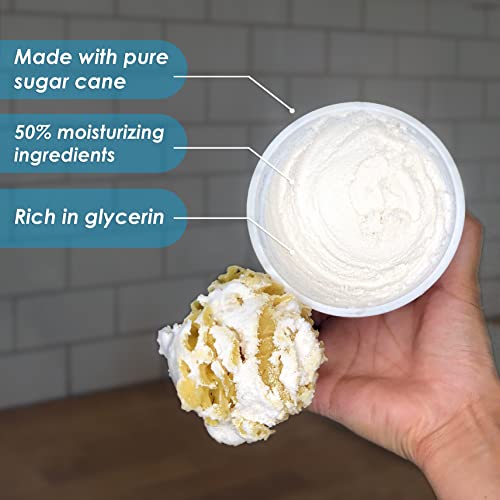 Primal Elements Sugar Scrub, Exfoliating Sugar Whip, Face and Body Cleanser, Moisturizer, Gingerbread, 10 oz Package