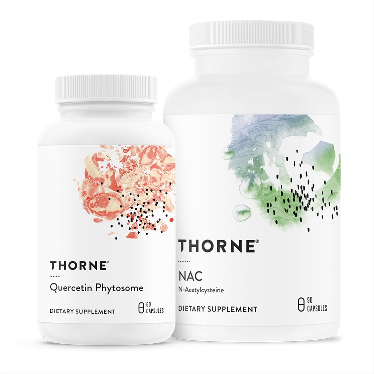 THORNE Immune Support Duo - Quercetin Phytosome & NAC for Balanced Immune and Respiratory Wellness - 30 Servings