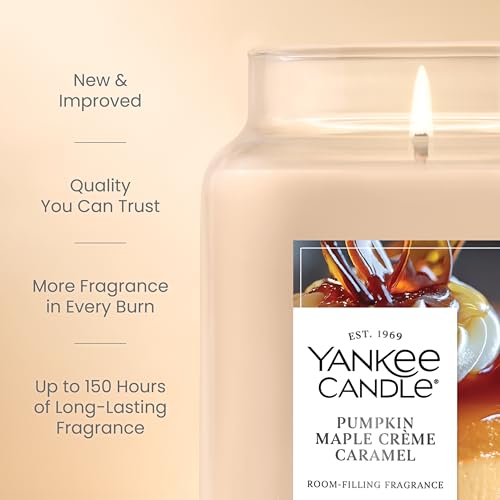 Yankee Candle Sugared Cinnamon Apple, Scented Candle, 22oz Large Jar with up to 150 Hour Burn Time, Giftable