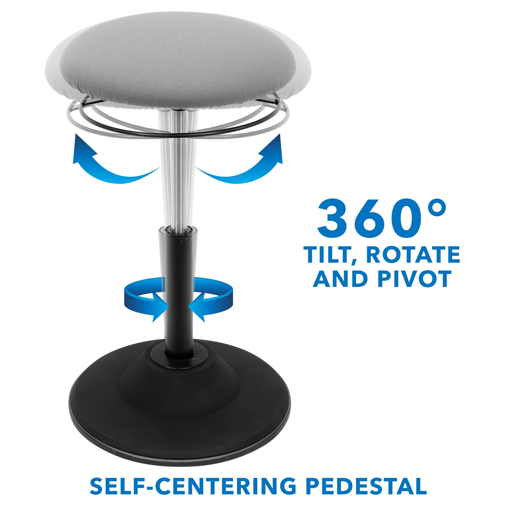 Mount-It! Height Adjustable Standing Desk Stool