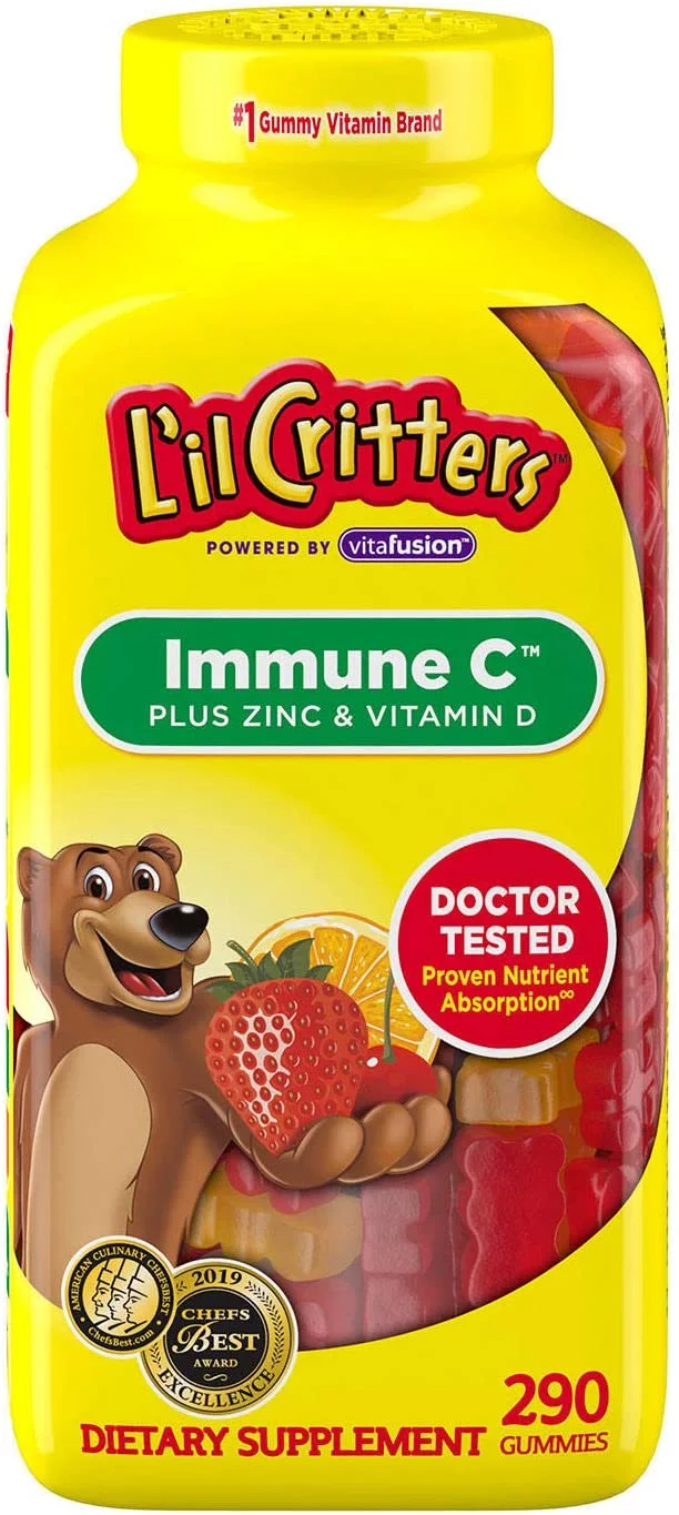 L'il Critters Kids' Immune C Plus Zinc and Vitamin D, (290 ct.)