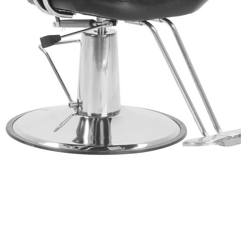 Silver Barber Chair Replacement Hydraulic Pump 4 Screw Beauty Salon Adjustable Height 440 lbs Weight Capacity