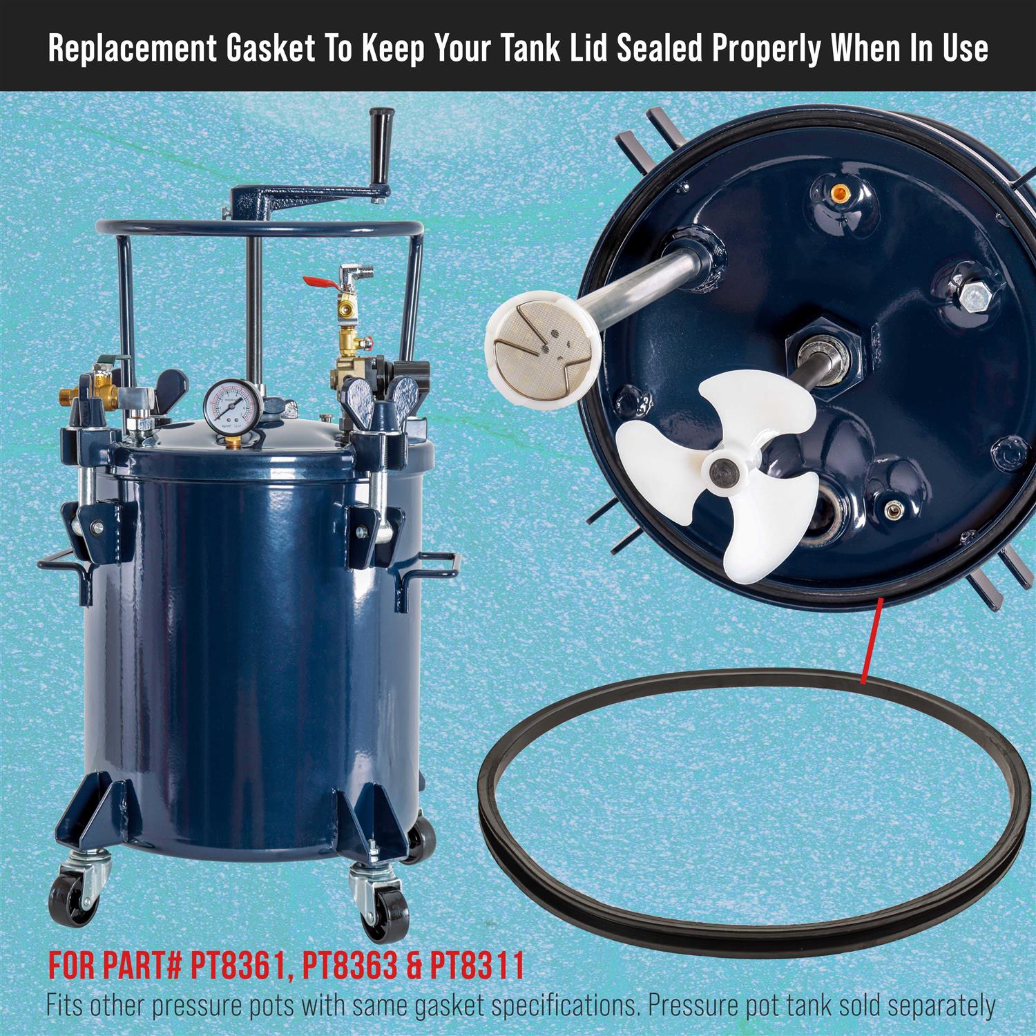 TCP Global Paint Pressure Pot Tank Lid Replacement Rubber Gasket for 10 Gallon Paint Pressure Tanks - Shop Hardware Tools Online Store