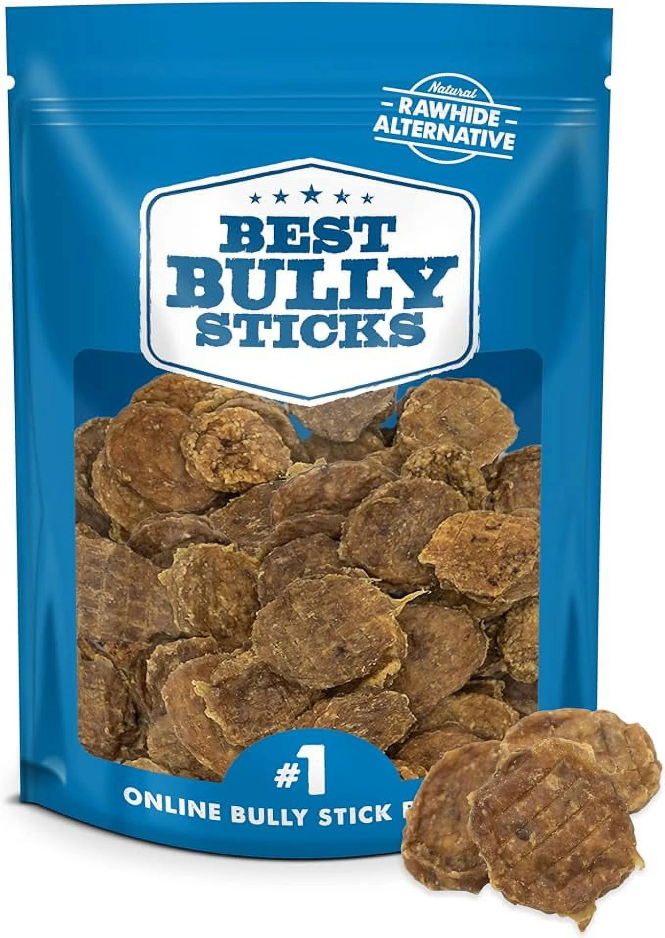 Best Bully Sticks 100% Beef Bully Stick Slider Crunchy Dog Treats (8oz.) - Made of All-Natural Bully Sticks - Bite-Sized & Highly Digestible