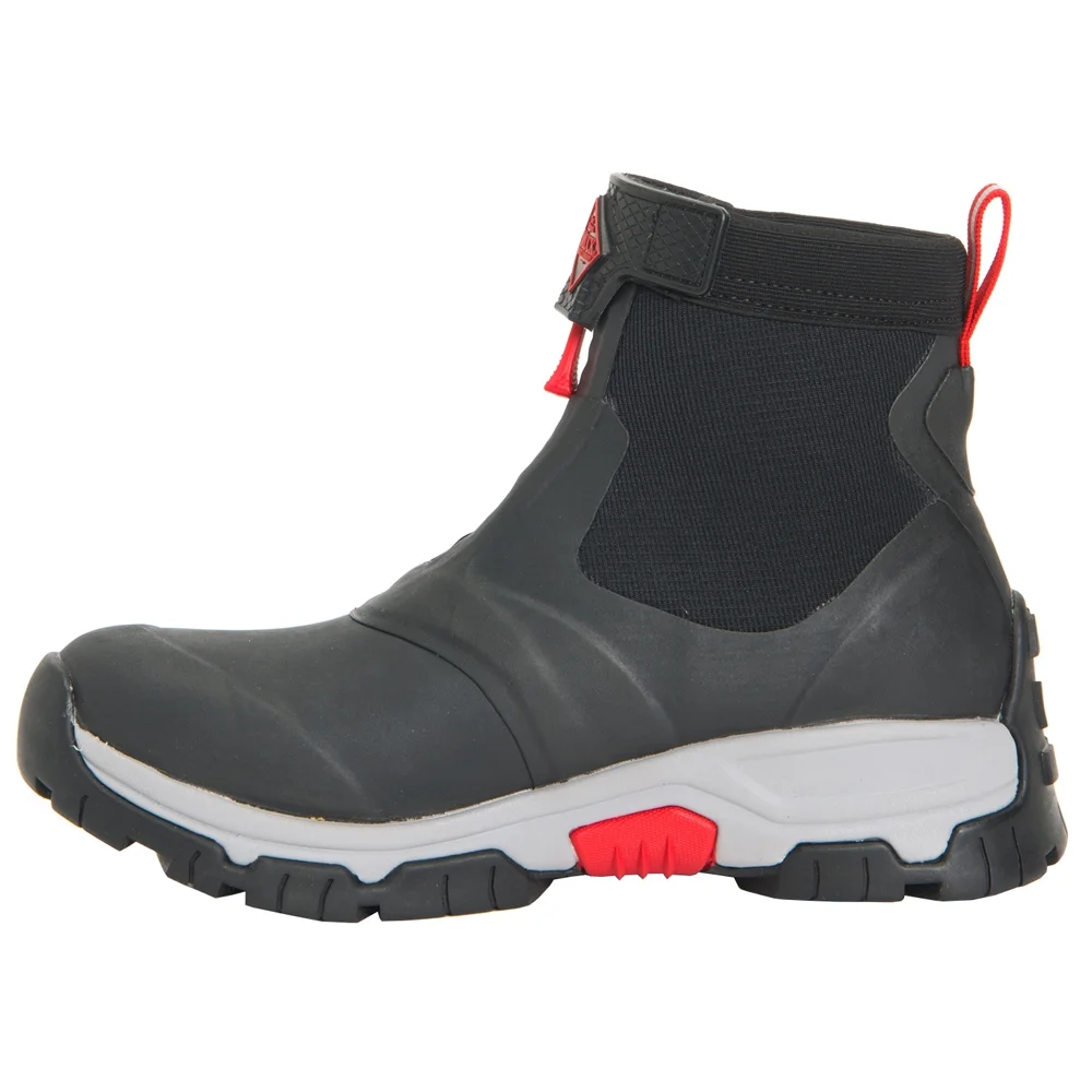 Muck Men's Apex Mid Zip, Black/Gray/Red