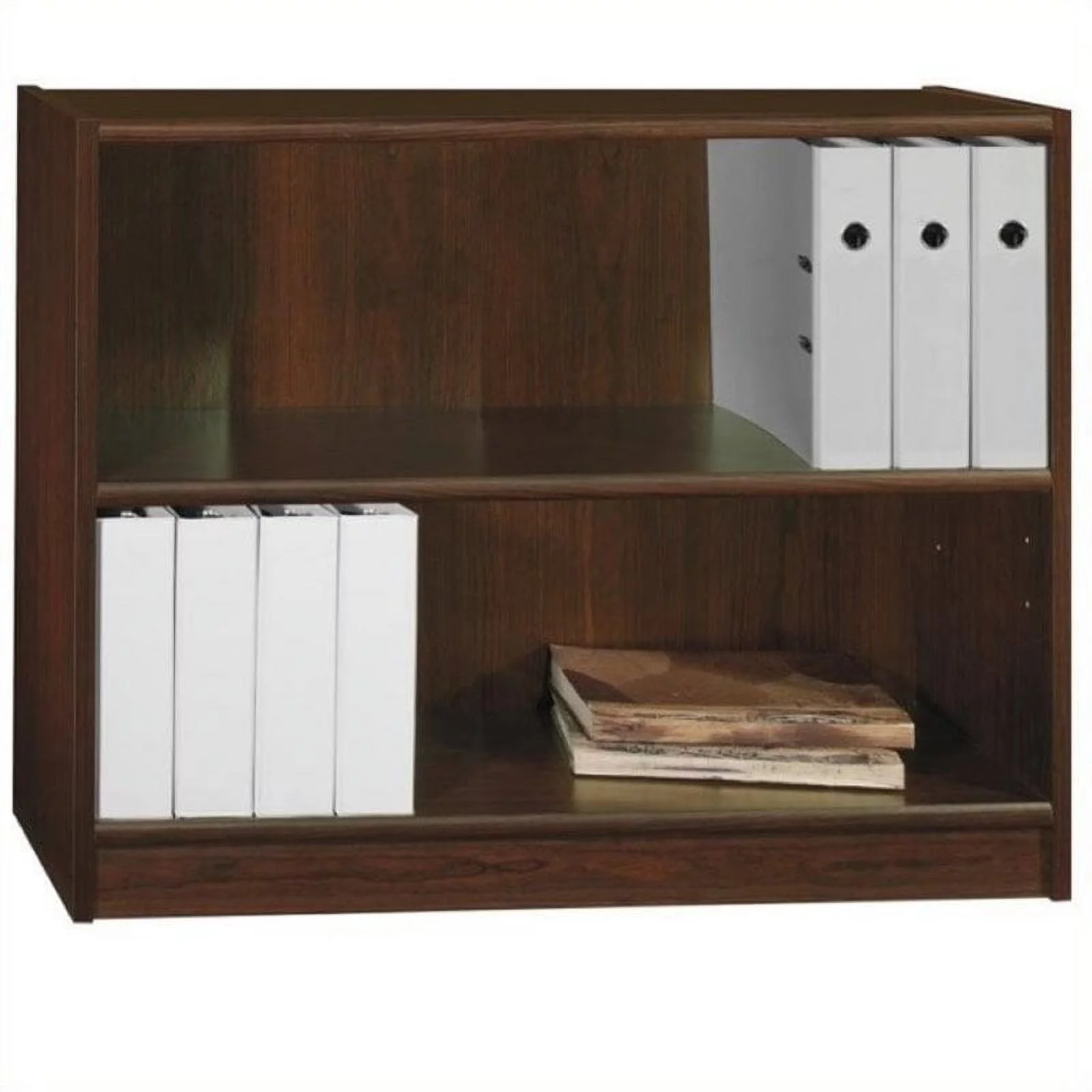 Scranton & Co 2 Shelf Wood Bookcase in Vogue Cherry