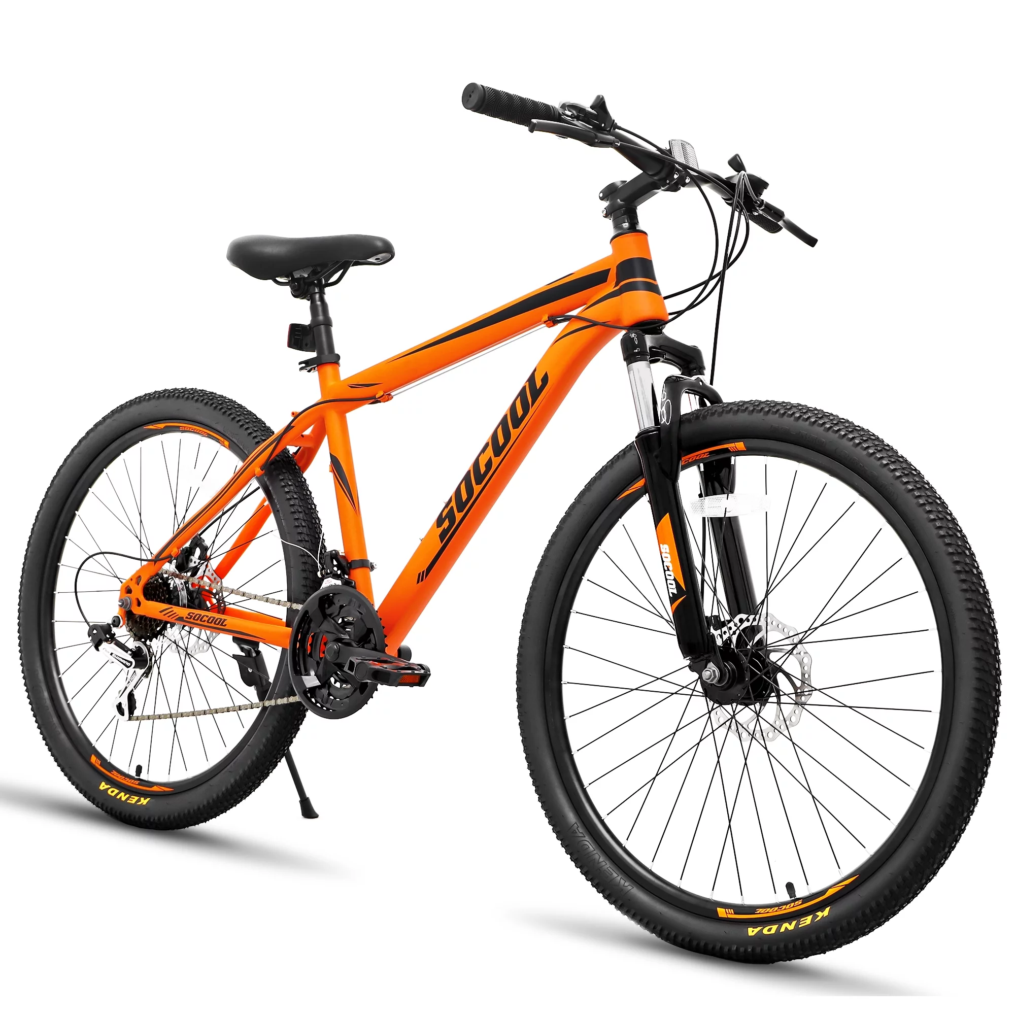 Feildoo Mountain Bikes for Adults 26'' Bicycle, 21-Speed -Orange & Black