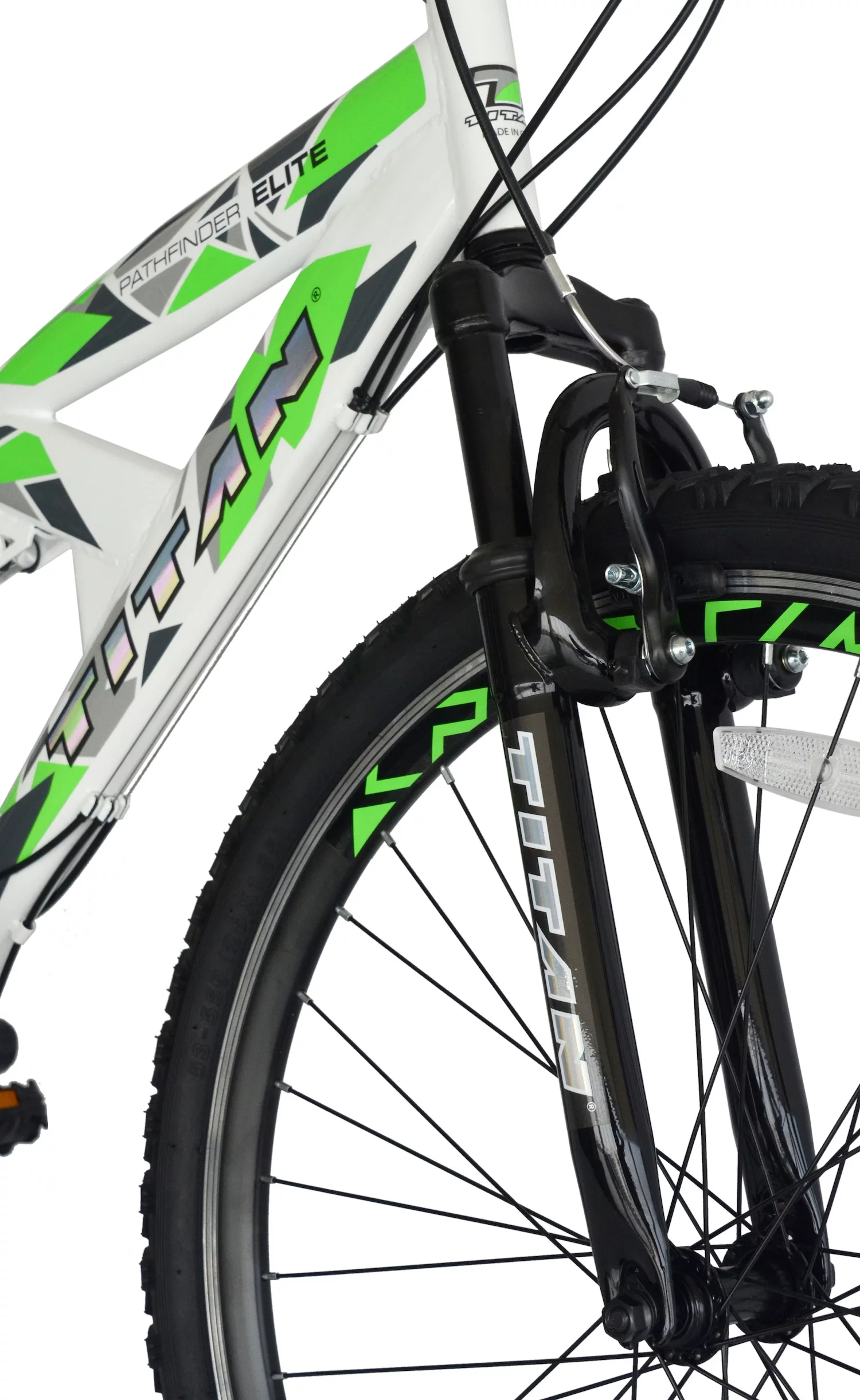 TITAN Pathfinder Elite Dual Suspension Mountain Bike, Unisex, 21-speeds, 18-Inch Frame