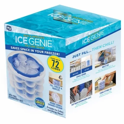 As Seen On TV Genie Ice Cube Maker Revolutionary Space Saving Save, Each