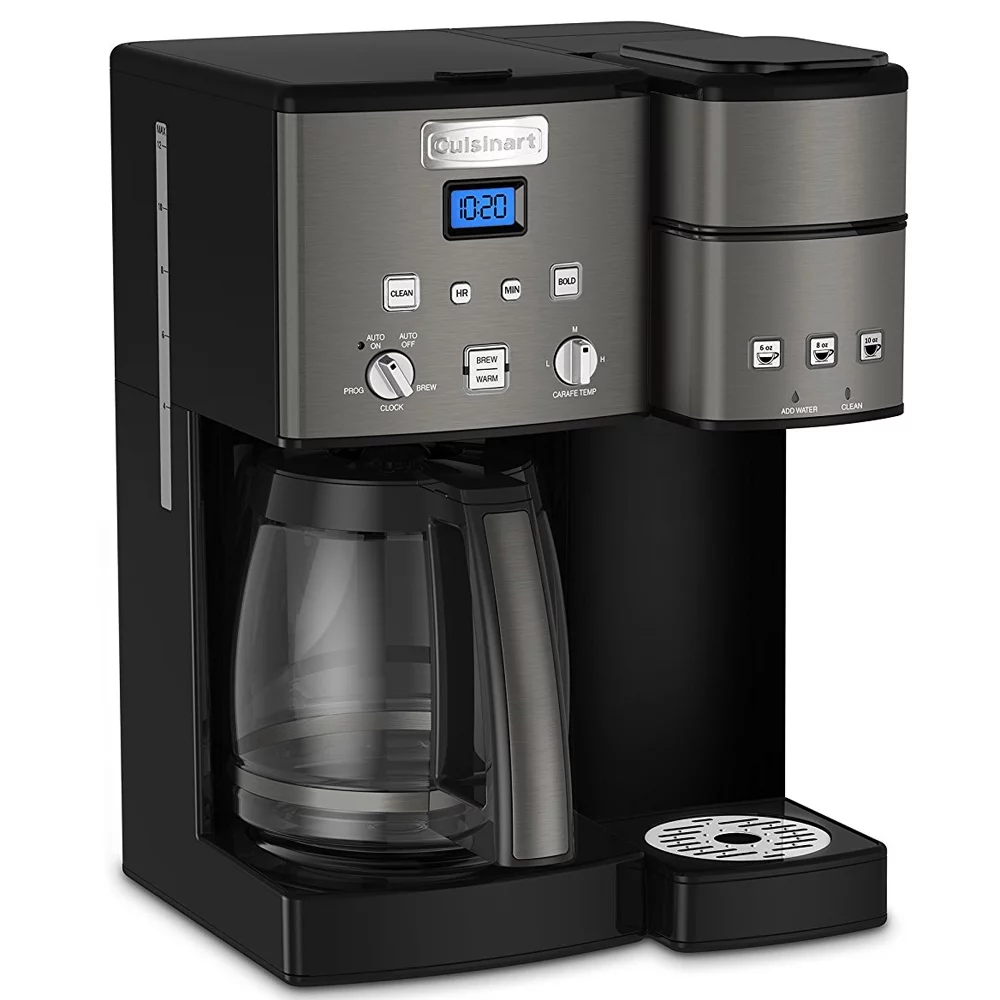 Cuisinart SS-15 12-Cup Coffee Maker and Single-Serve Brewer, Black Stainless with Extended Warranty