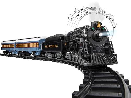 Lionel Battery-Operated The Polar Express Toy Train Set with Bluetooth, Locomotive, Train Cars, & Track with Authentic Train Sounds, Lights, & Water Vapor Smoke Effects for Kids 4+