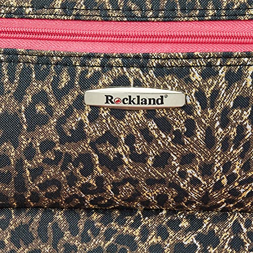 Rockland Fashion Softside Upright Luggage Set, Expandable, Kensington, Black and White, 2-Piece(14/19)