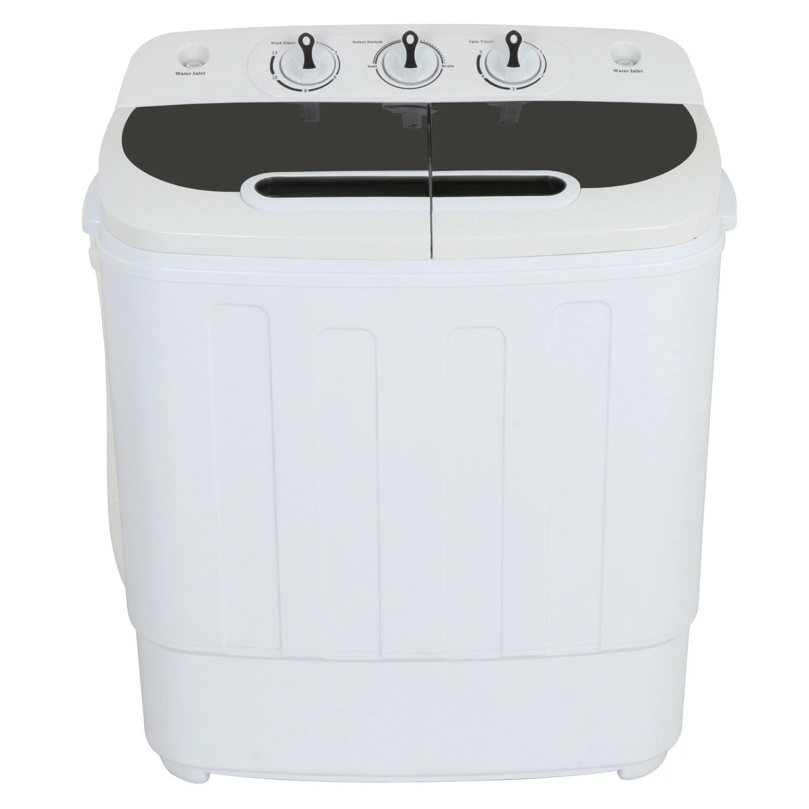 Portable Compact Twin Tub Wash Machine Washing&Spin Cycle 13Lbs Top Load Washer