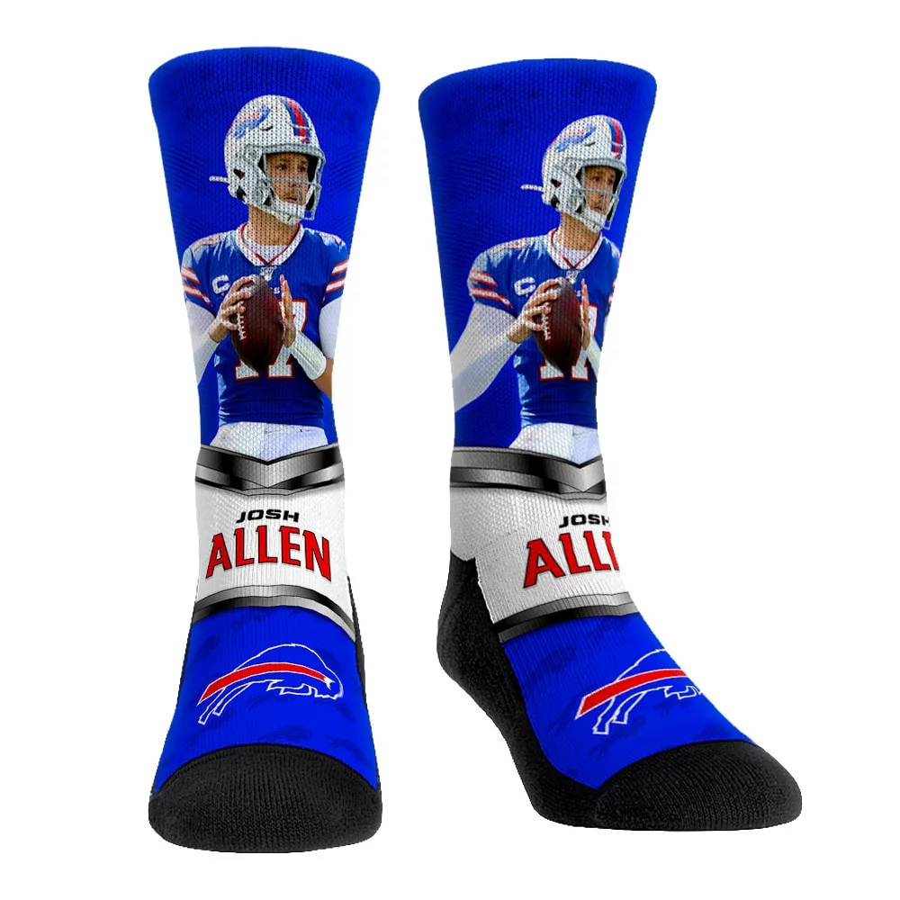 Youth Rock Em Socks Josh Allen Buffalo Bills 3-Pack Crew Socks Set
