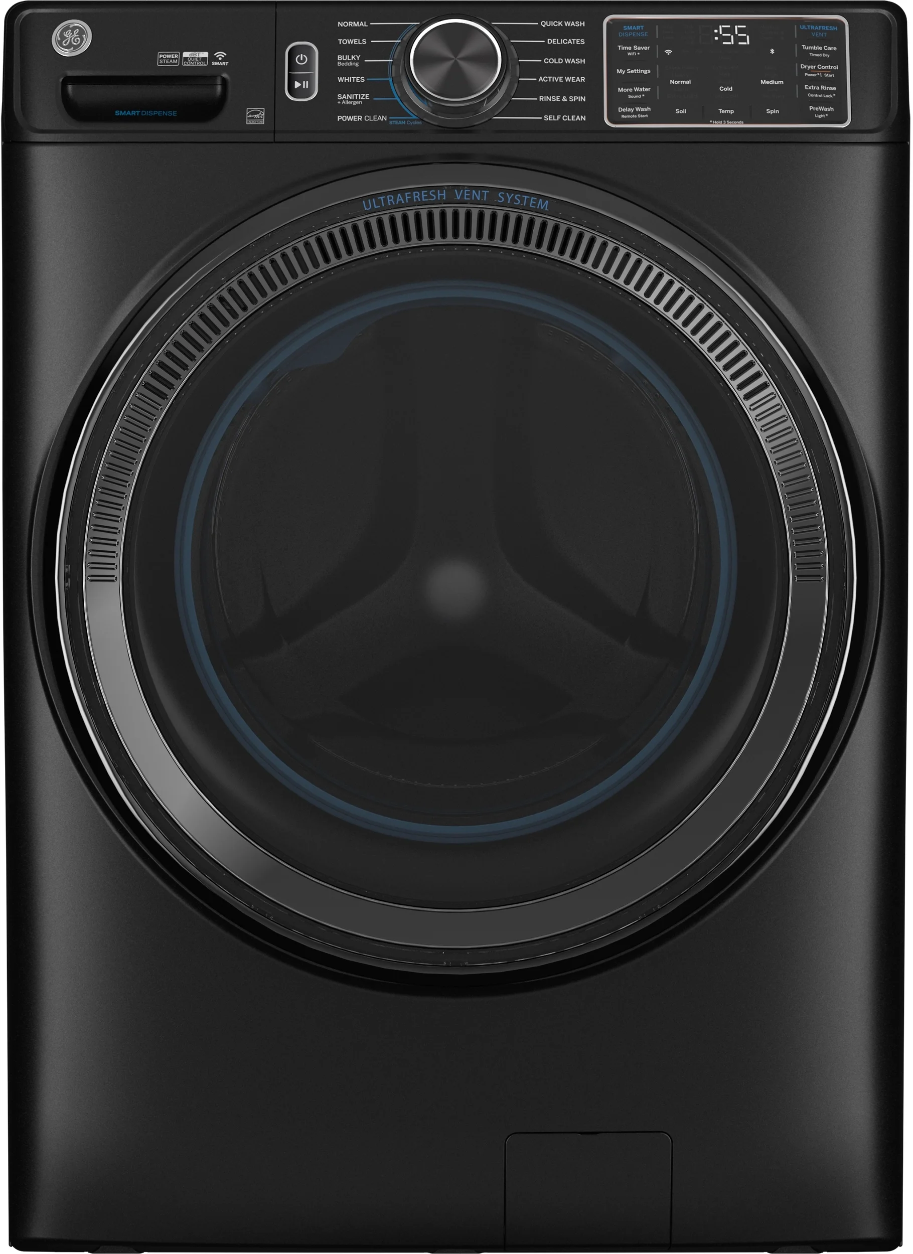 GE 28 Inch Width 5.0 CuFt Steam UltraFresh Vent System With OdorBlock and SmartDispense GFW655SPVDS