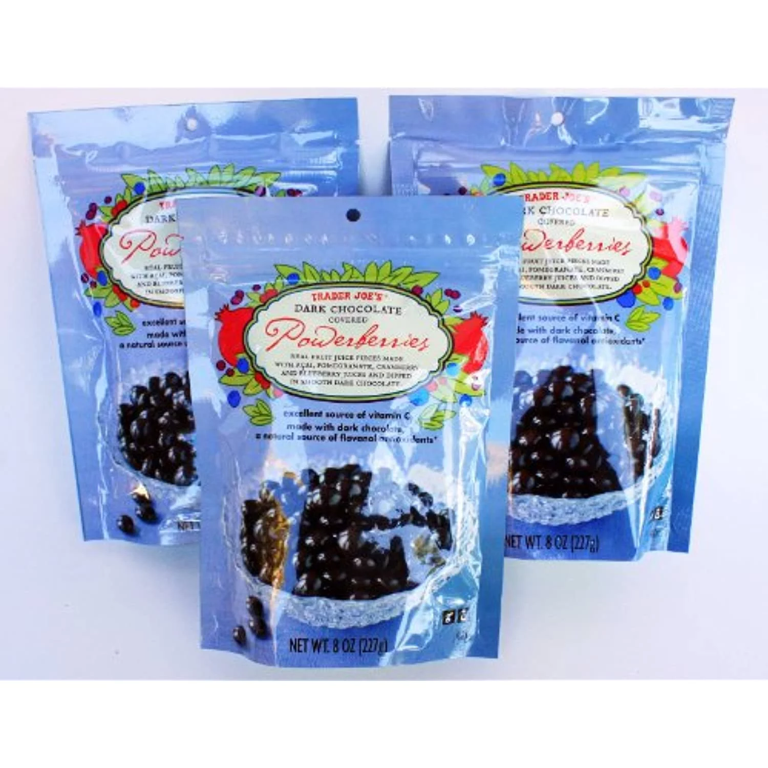 TJ Dark Chocolate Covered Power Berries With Acai, Pomegranate, Cranberry And Blueberry - 3 Pack