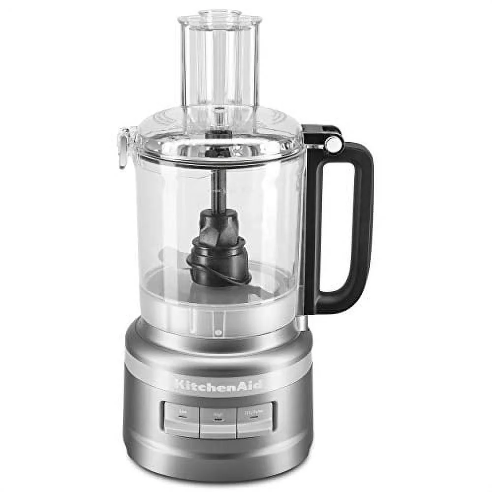 KitchenAid KFP0918CU Easy Store Food Processor, 9 Cup, Contour Silver (Used)