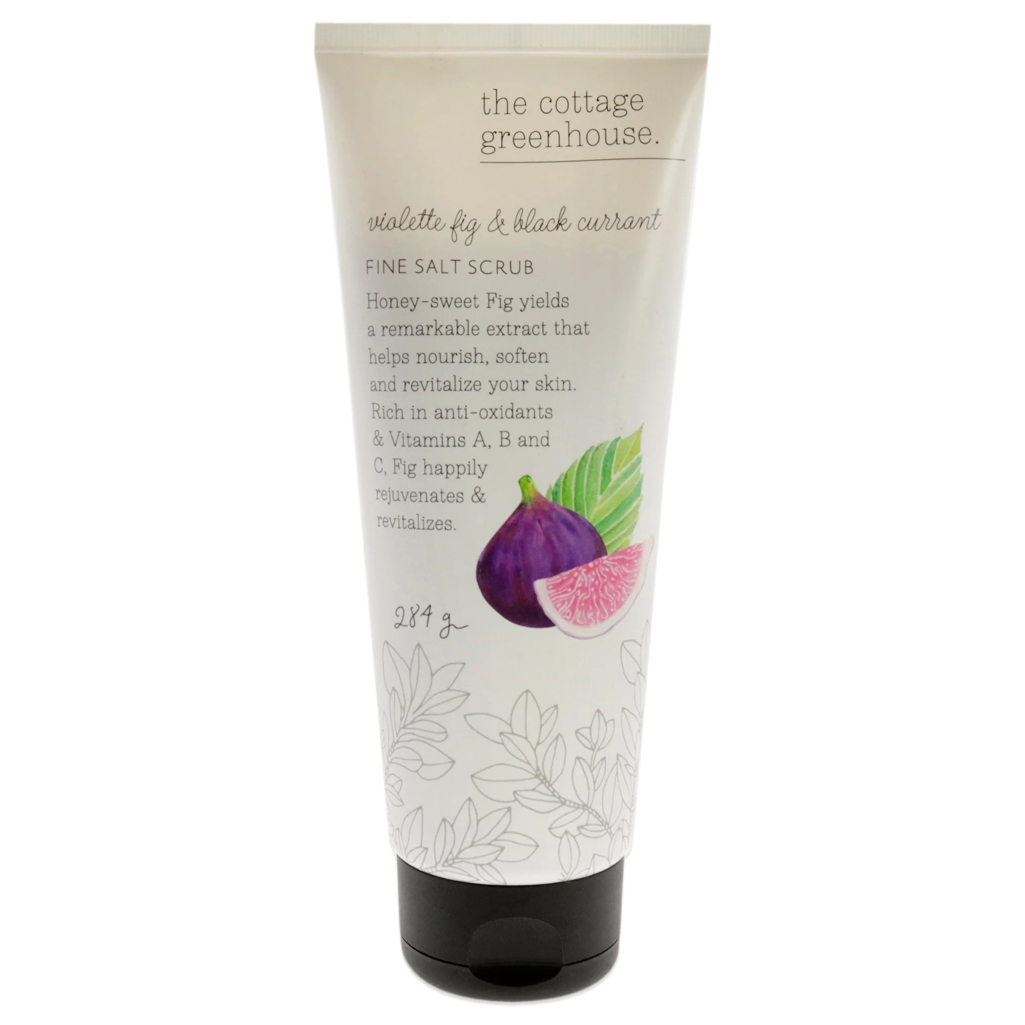 Fine Salt Scrub - Violette Fig and Black Currant by The Cottage Greenhouse for Unisex - 10 oz Scrub