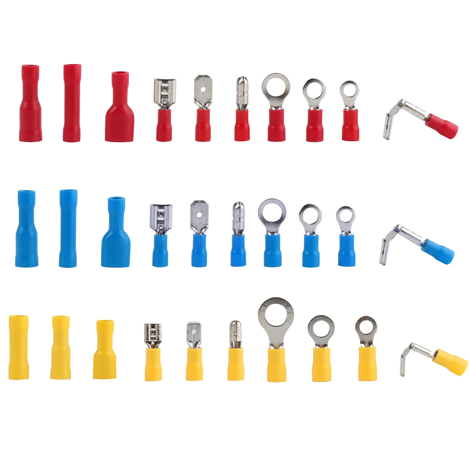 480Pcs Car Wire Assorted Insulated Electrical Terminals Connectors Crimp Box Kit