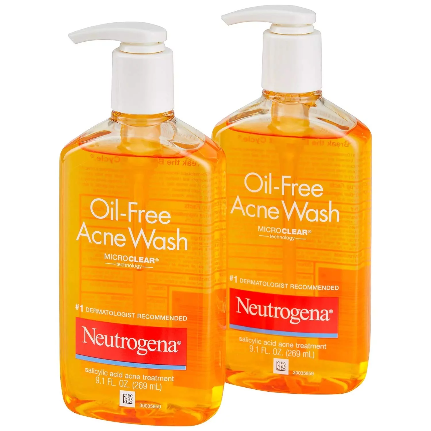 Neutrogena Oil-Free Acne Wash 9.10 oz (Pack of 2)