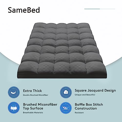 Mattress Topper Queen,Extra Thick Mattress Pad Cover for Back Pain,Cooling Mattress Protector with 8-21 Inch Deep Pocket,Overfilled Down Alternative Filling